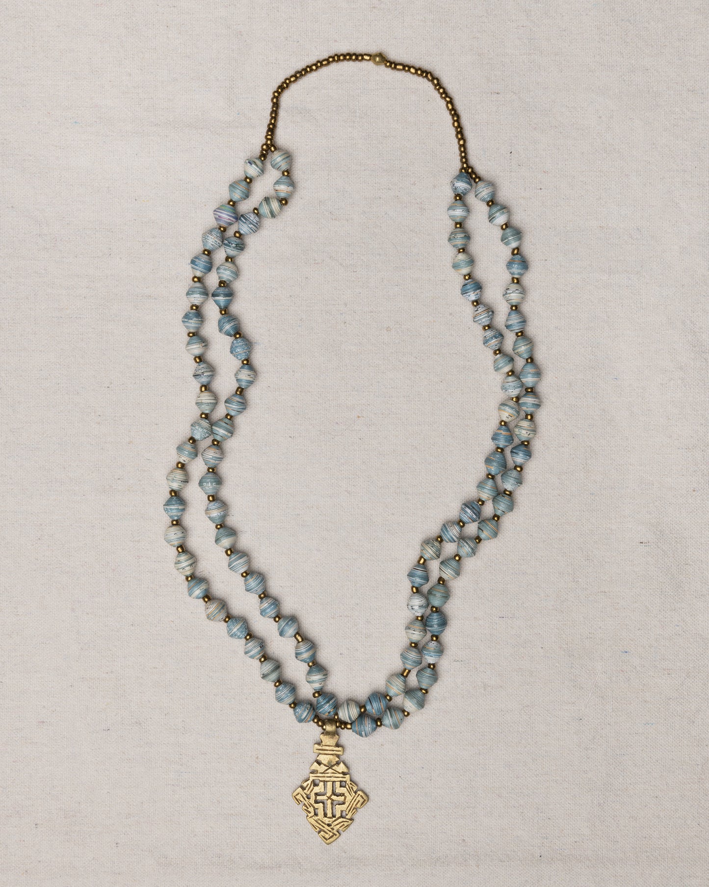 Mahelet 32" Double Necklace with Orthodox Cross