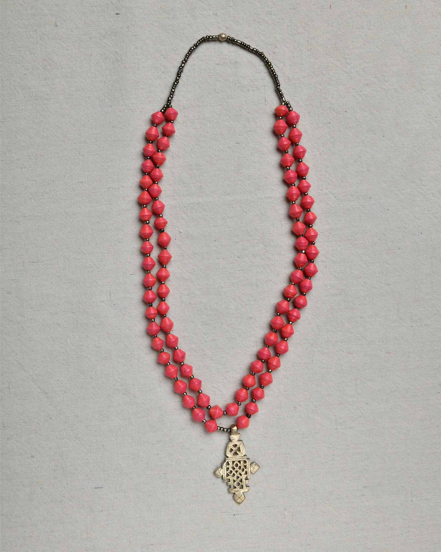 Mahelet 32" Double Necklace with Orthodox Cross