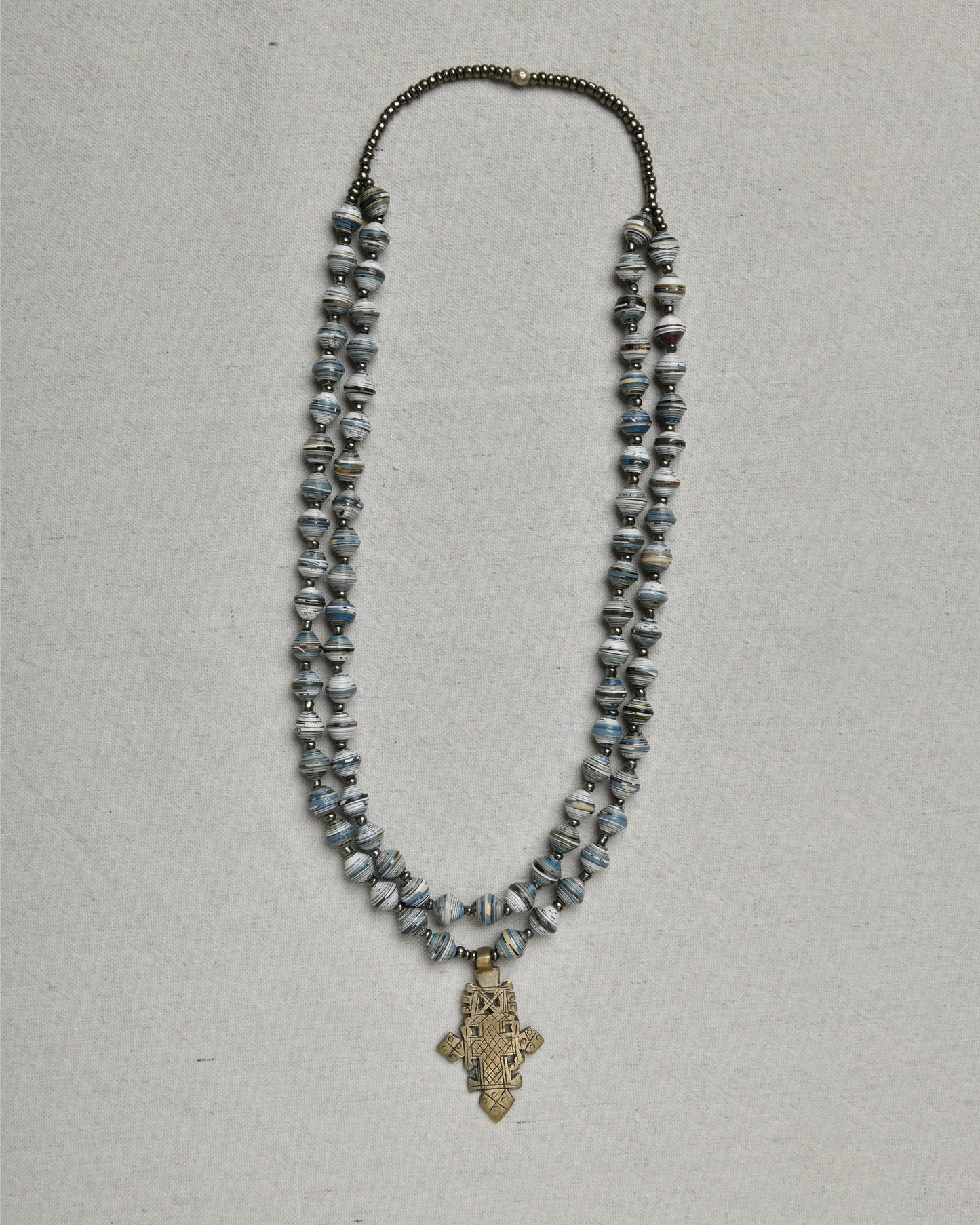 Mahelet 32" Double Necklace with Orthodox Cross