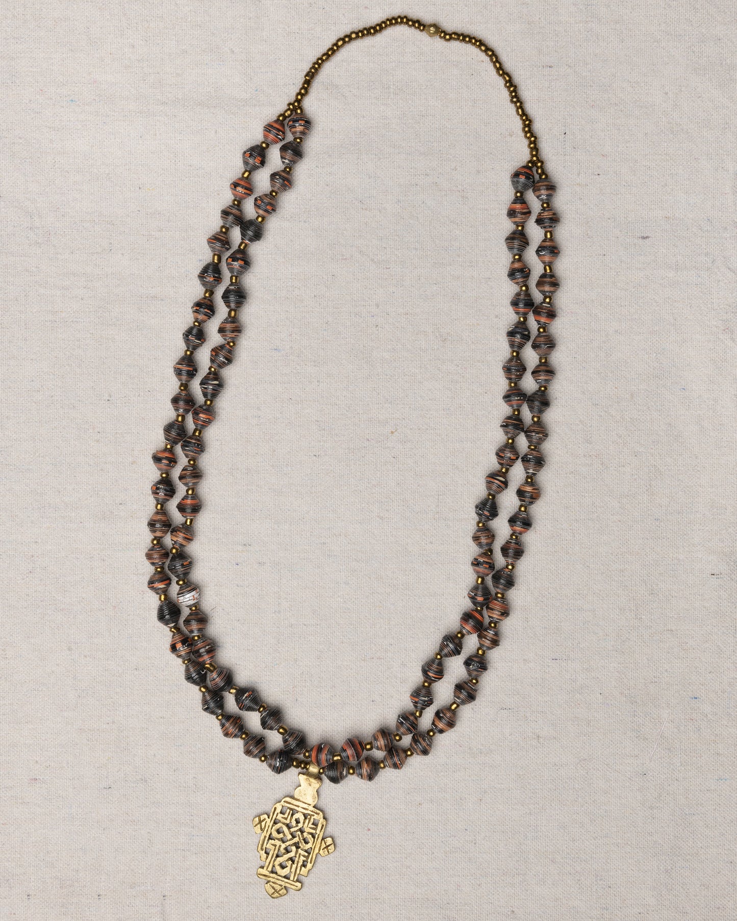 Mahelet 32" Double Necklace with Orthodox Cross
