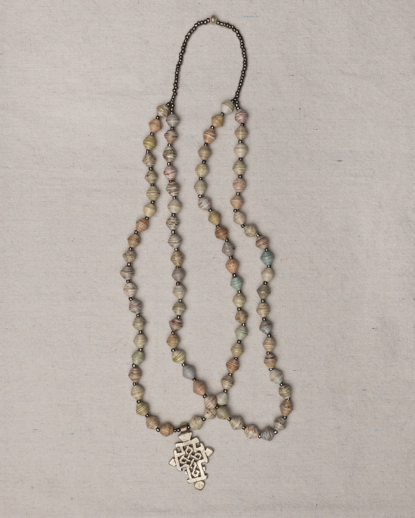 Mahelet 32" Double Necklace with Orthodox Cross
