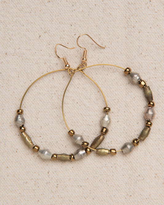Hoop Earrings with upcycled ammunition