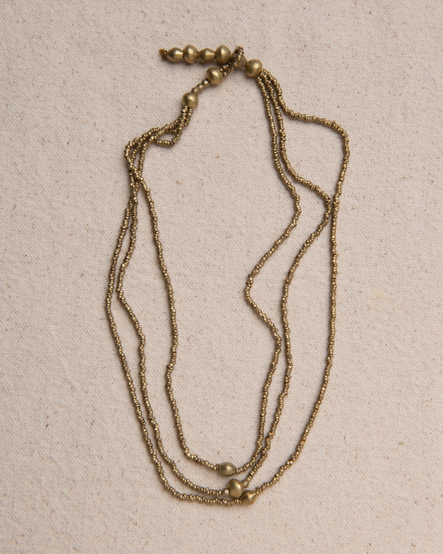 Yadi Three Strand Ammunition Necklace with Single Dot