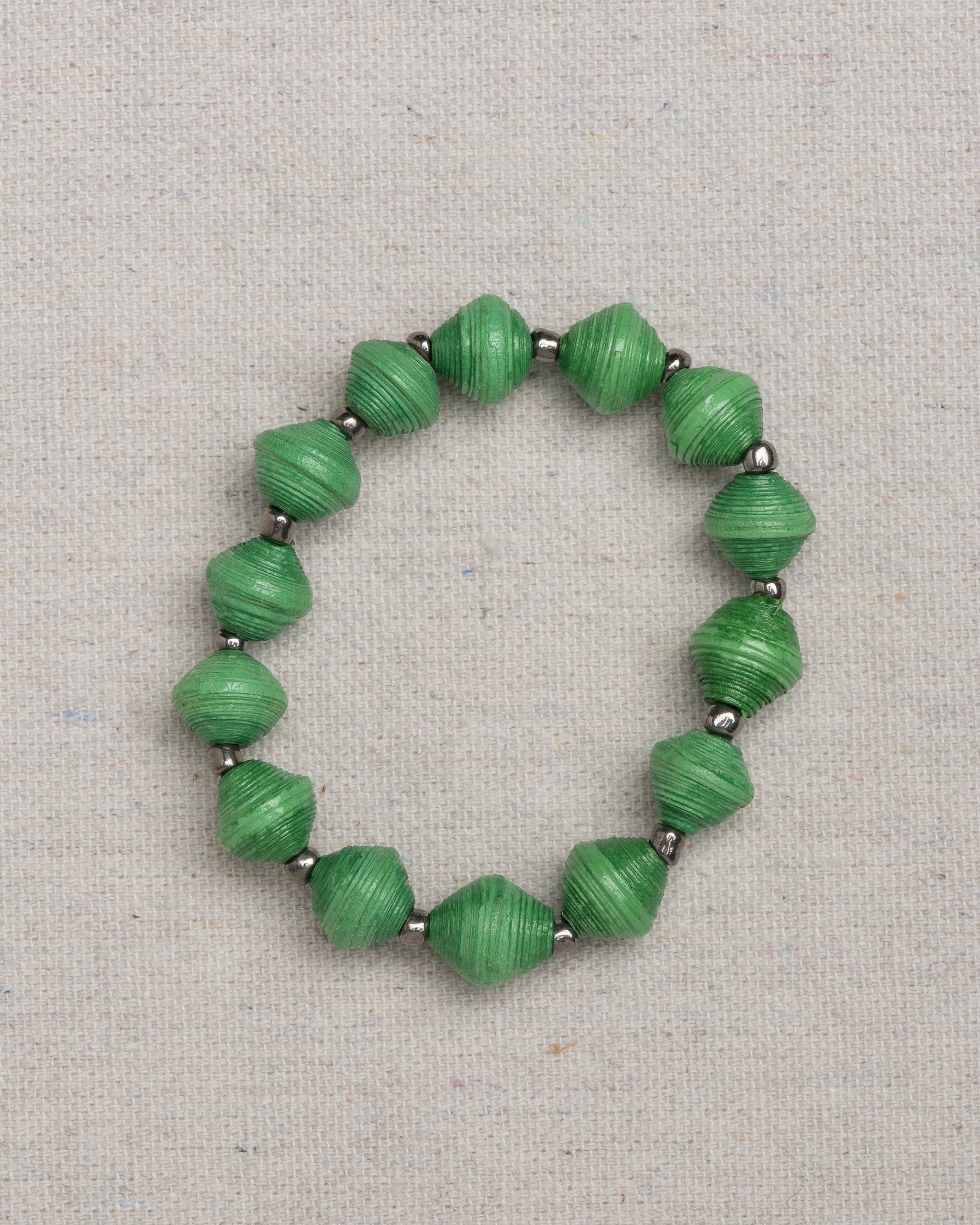 Wholesale / bulk bracelets/ recycled paperbead bracelets/ green