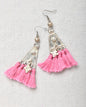 Earrings Triangle with Tassels